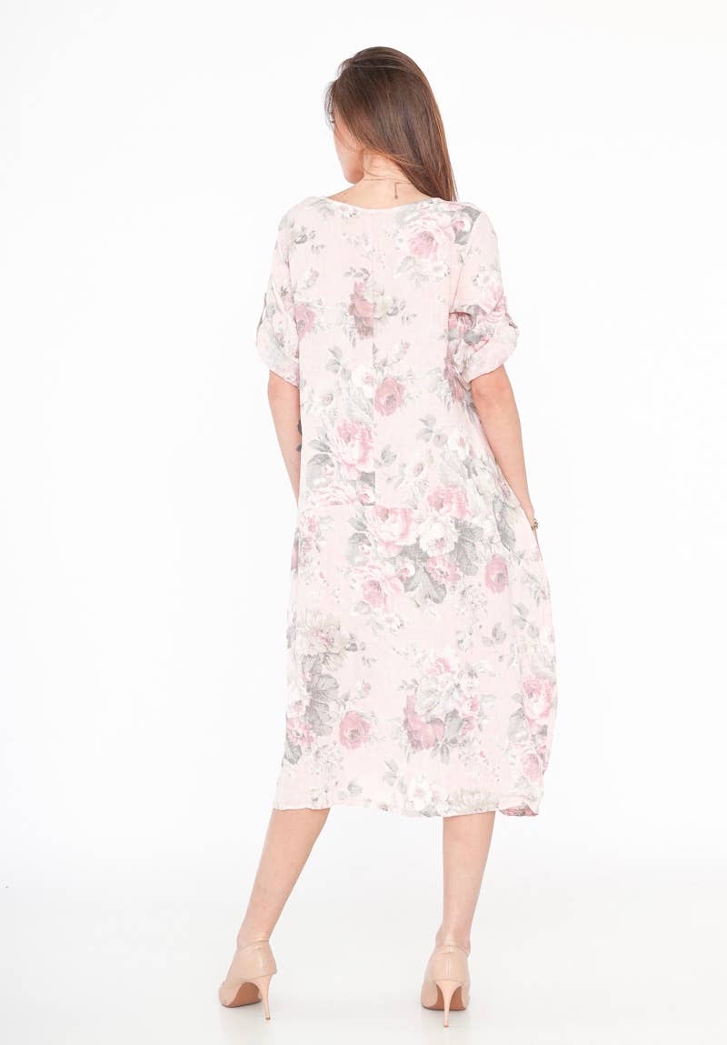 Floral Linen Dress