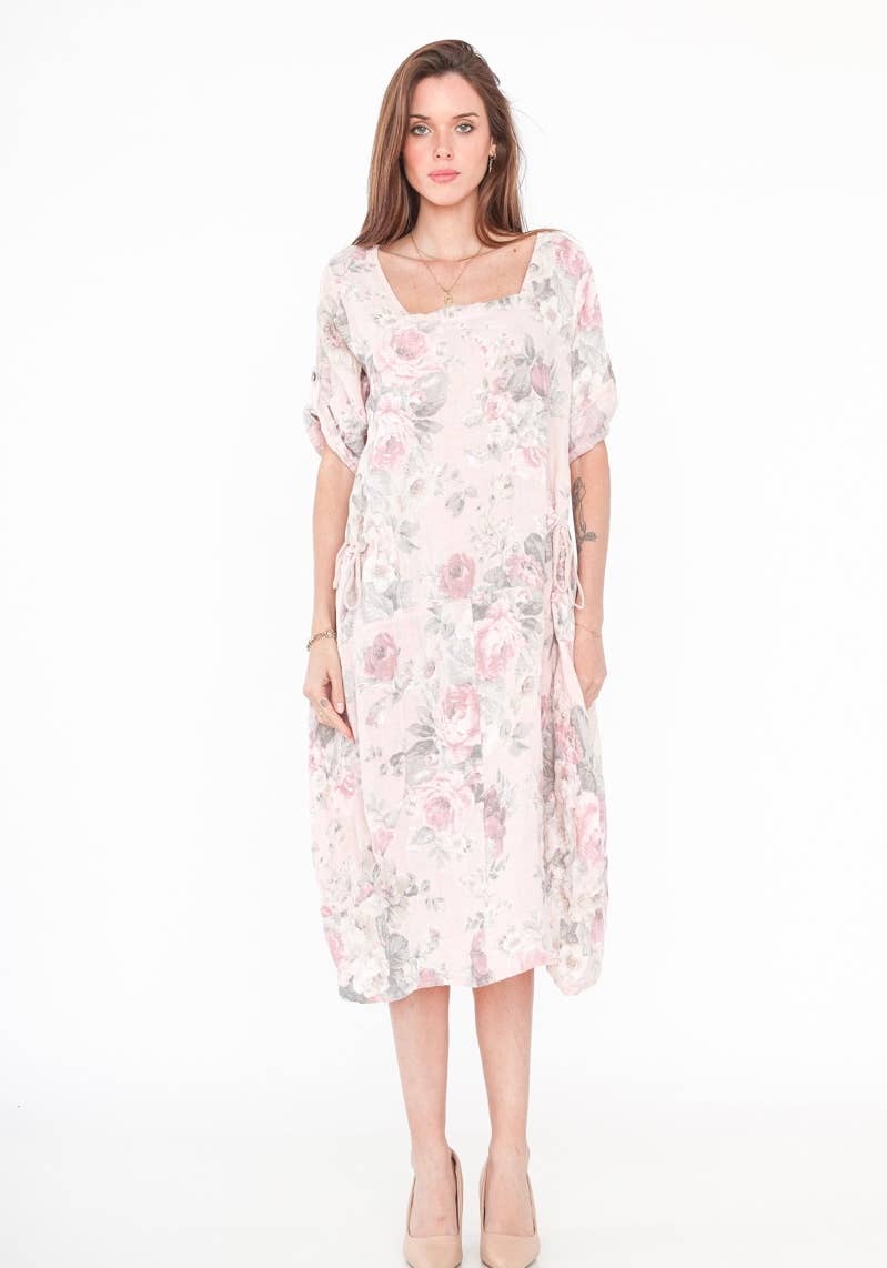Floral Linen Dress