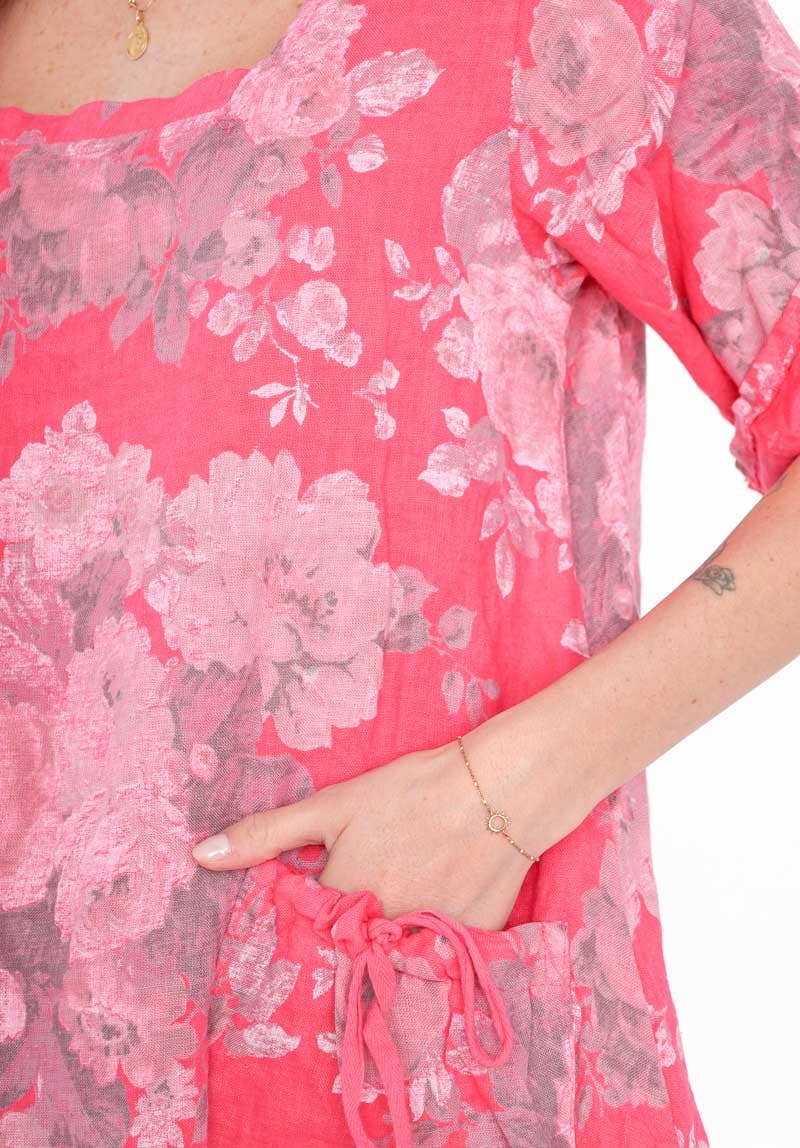 Floral Linen Dress