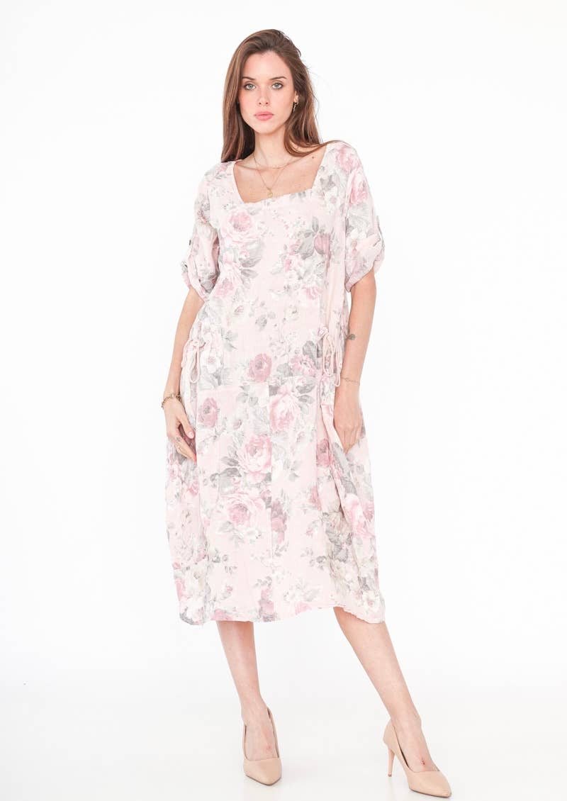 Floral Linen Dress