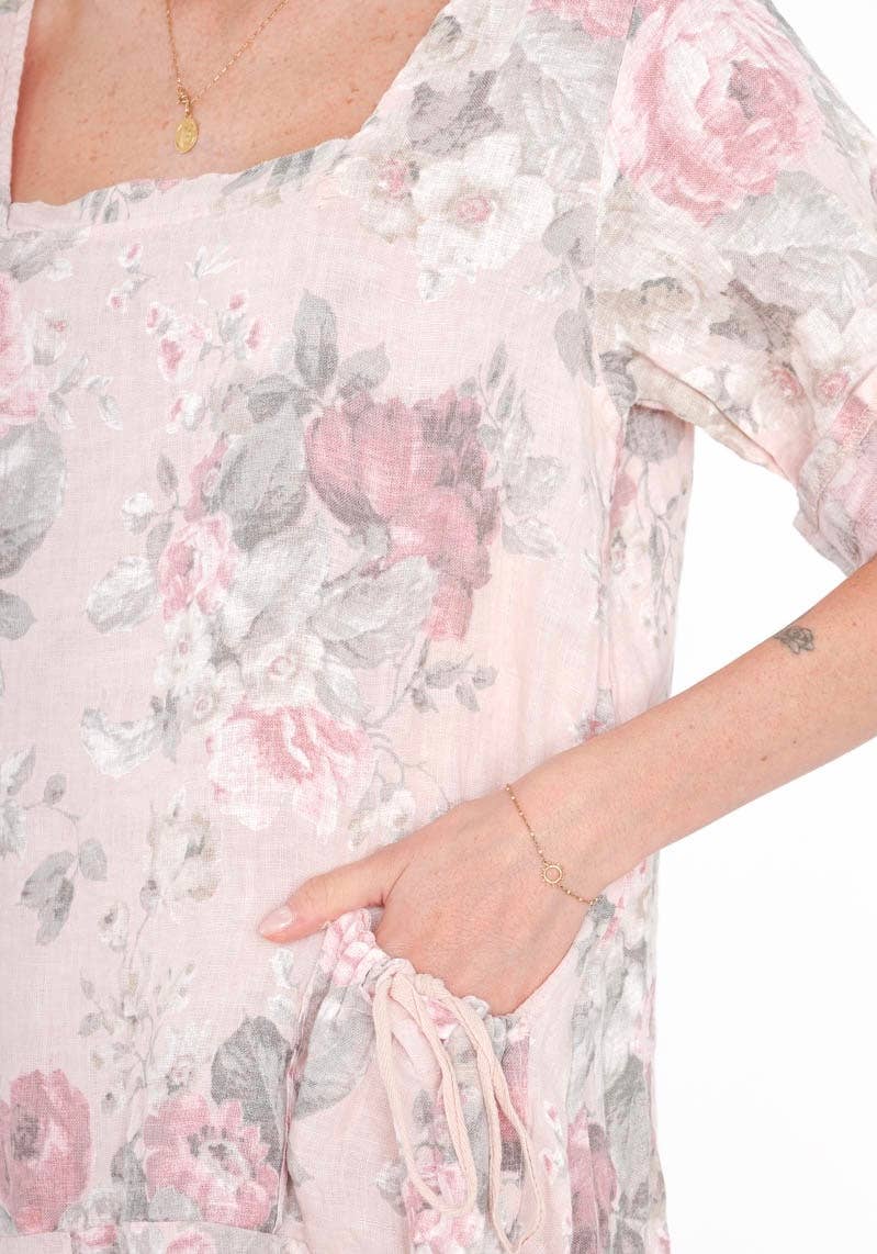 Floral Linen Dress