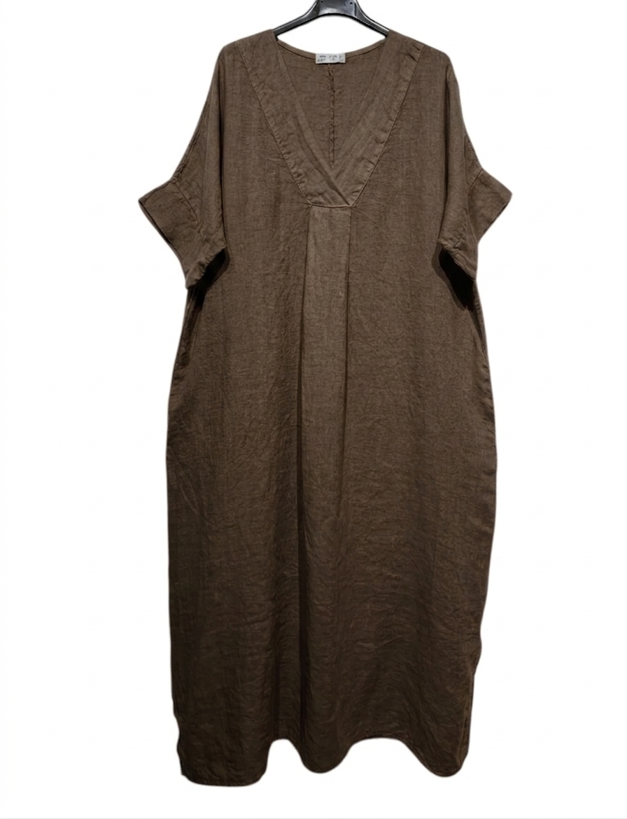 3372 Linen Dress Spring Summer Clothing