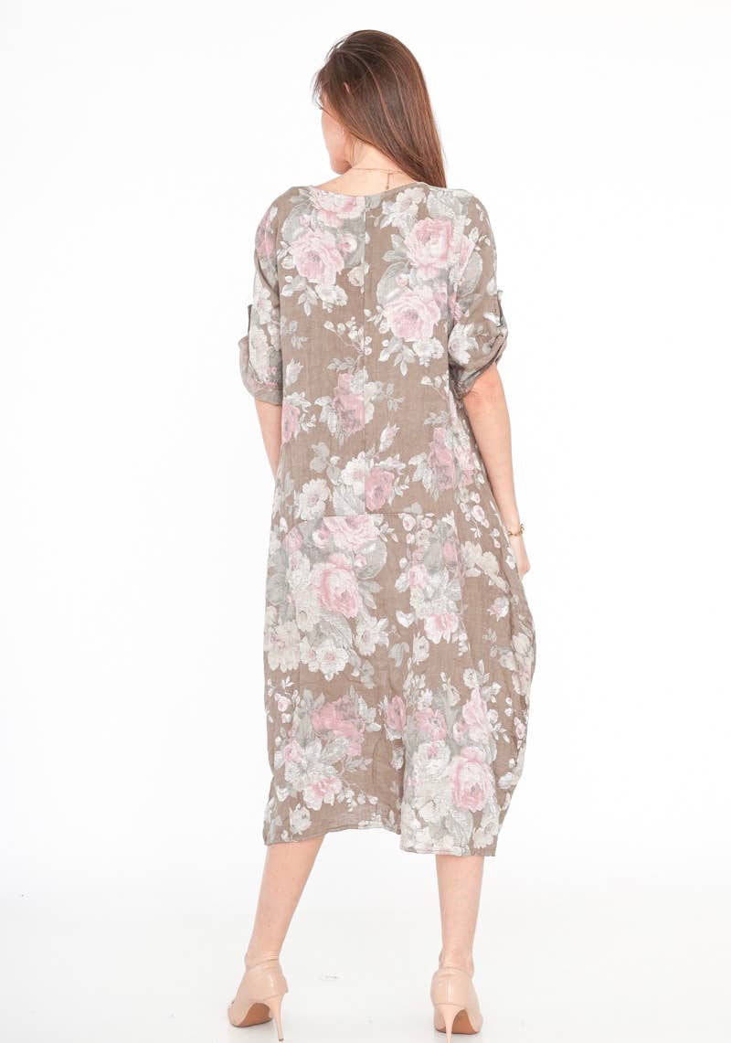 Floral Linen Dress