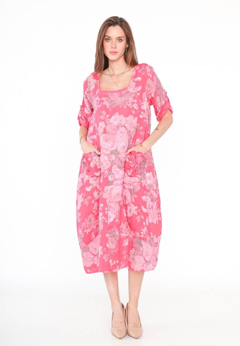 Floral Linen Dress