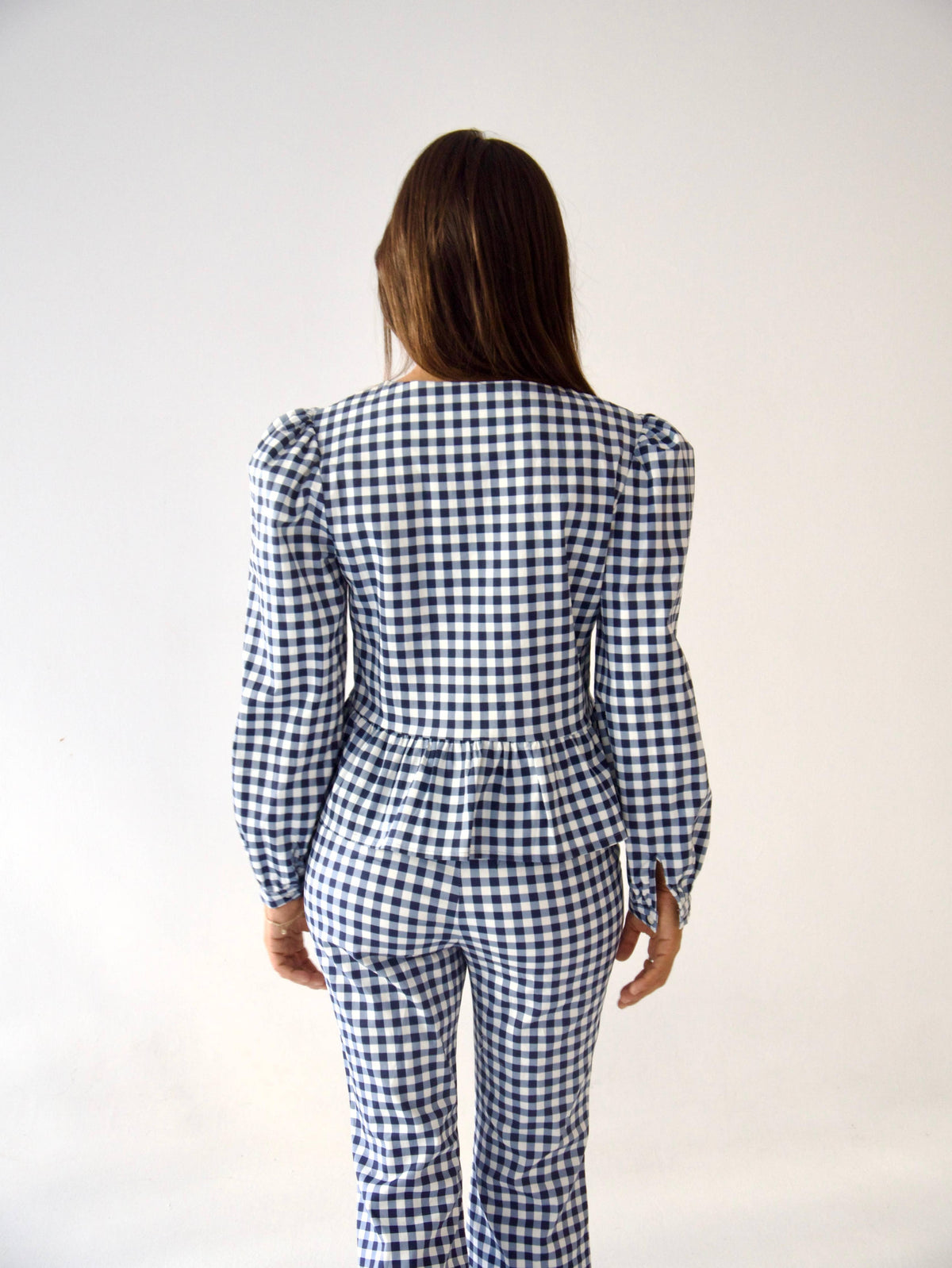 Rome Vichy Navy Blue Blouse