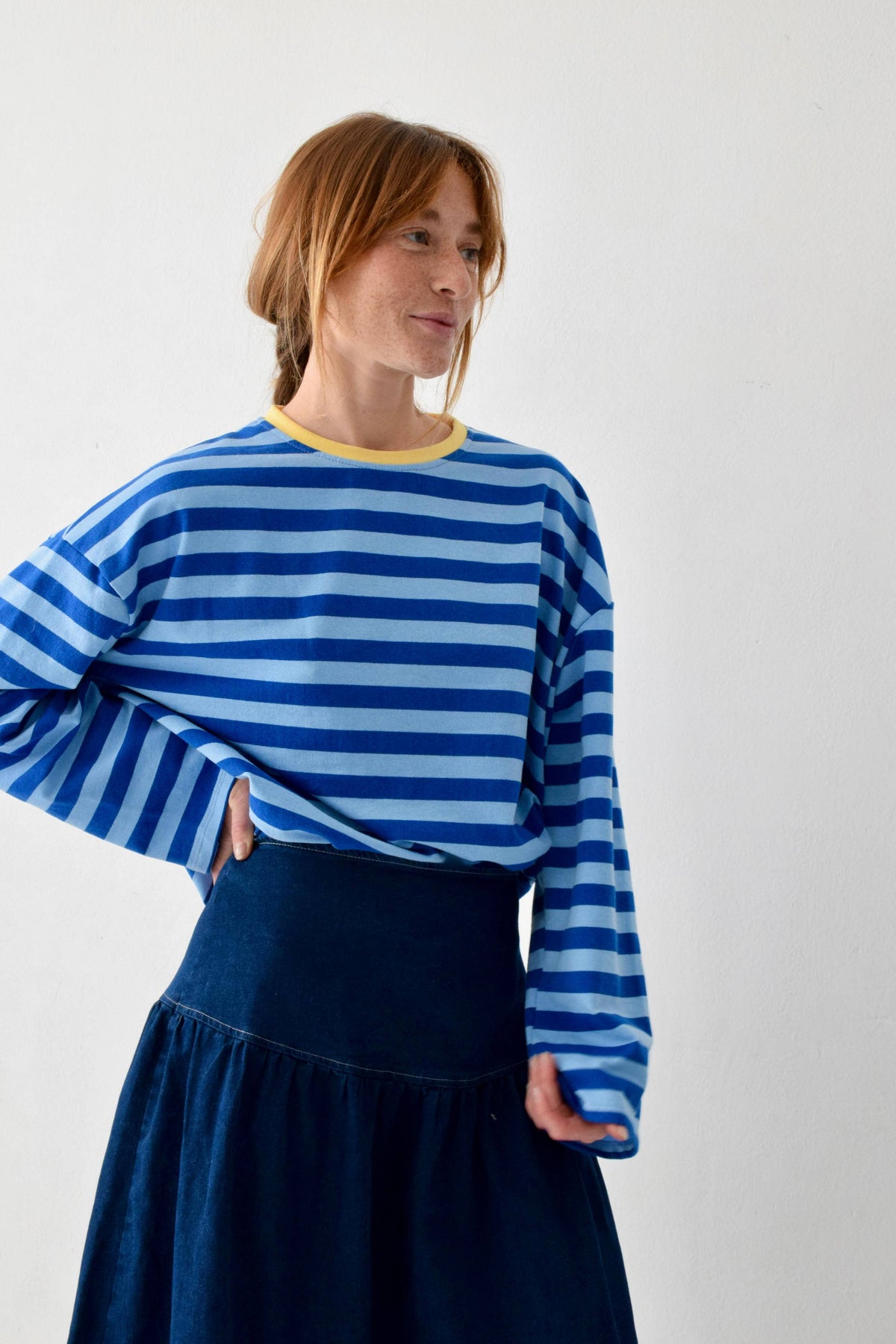 Núria Blue and Yellow T-shirt