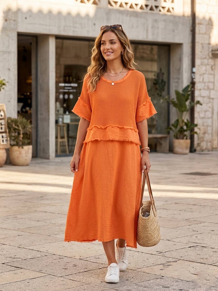 Two Piece Cotton Dress