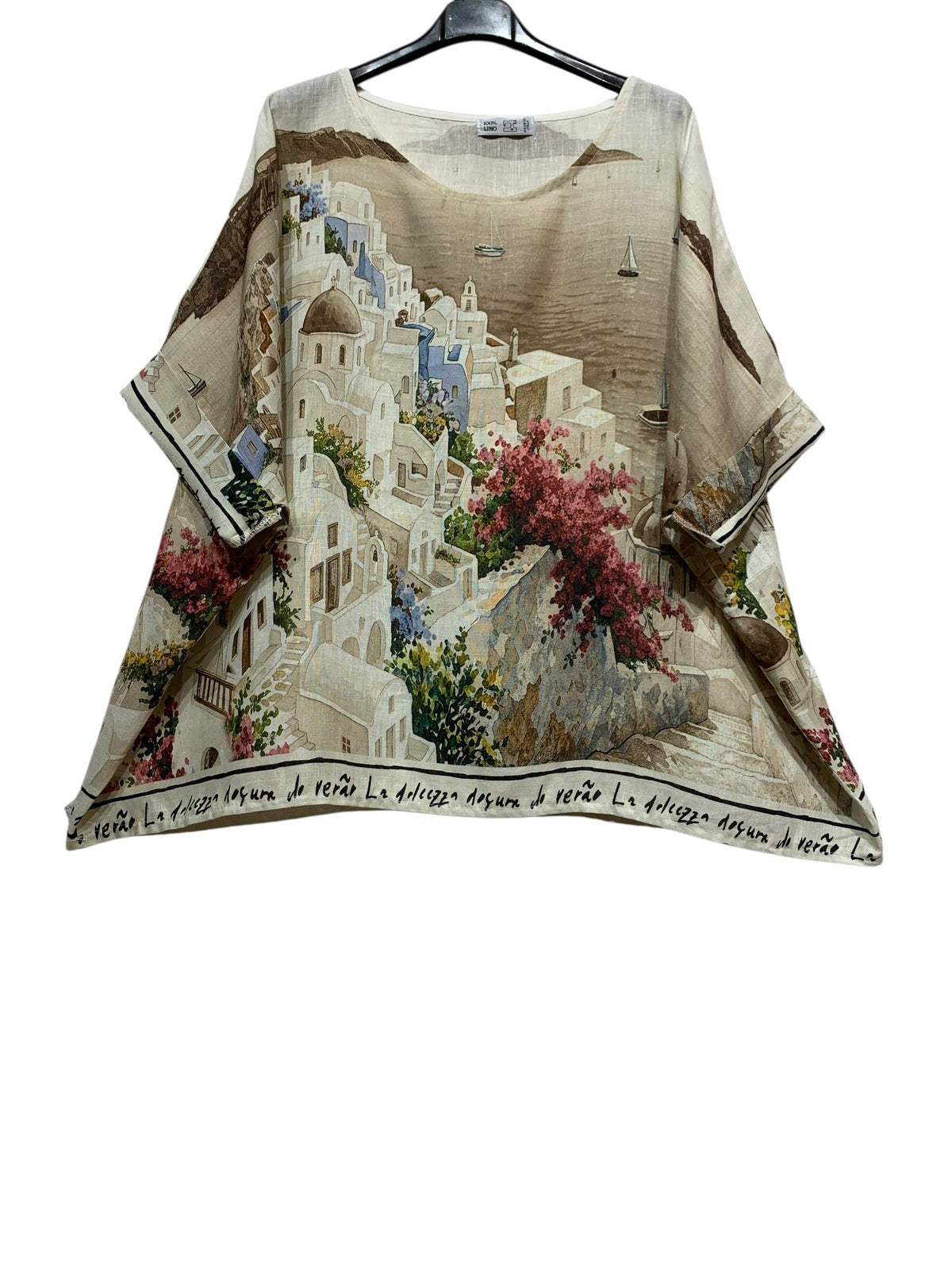 5938 D Tunic 100% Linen, Santorin