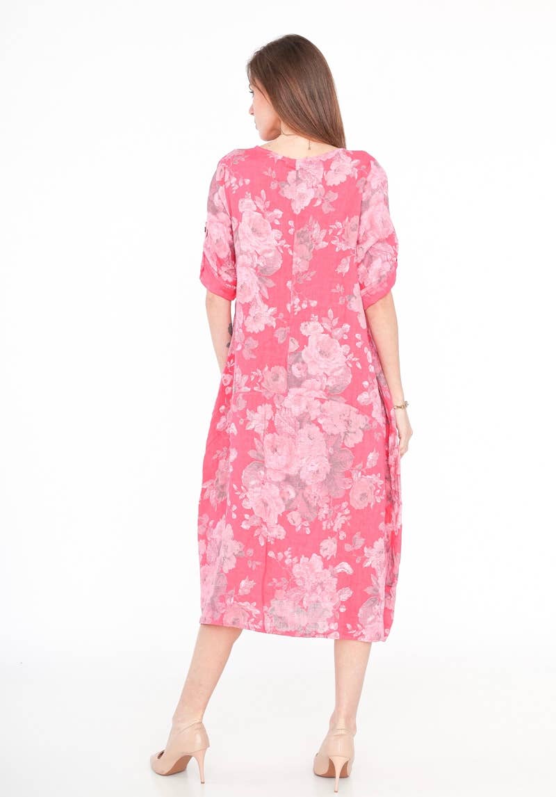 Floral Linen Dress