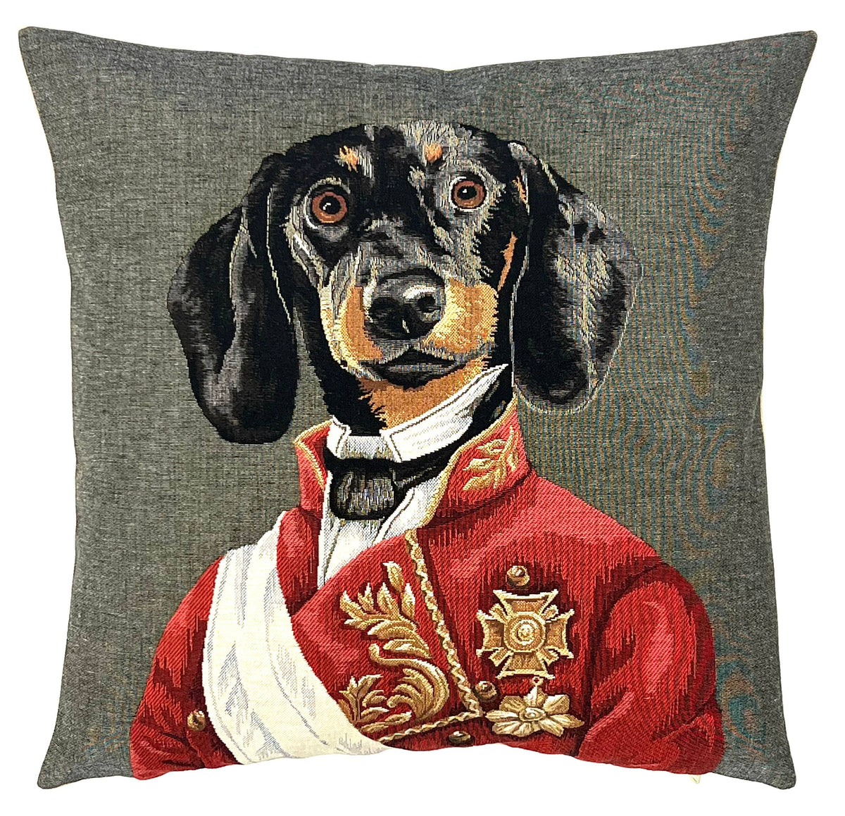Dachshund Portrait Pillow Cover - Dog Gift - Woven Pillow