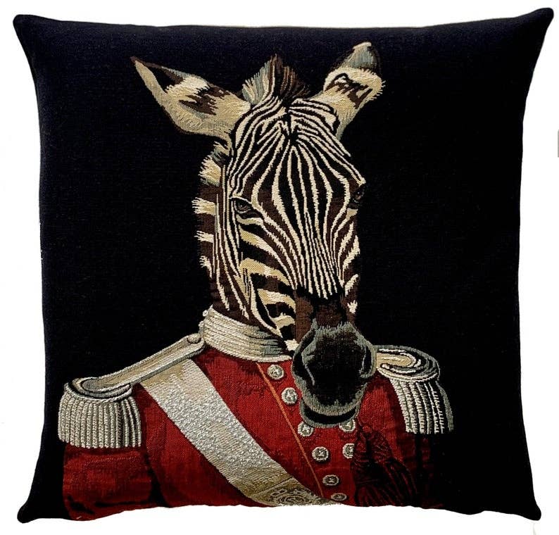 Zebra Cushion Cover Zebra Throw Pillow  Wildlife Decor