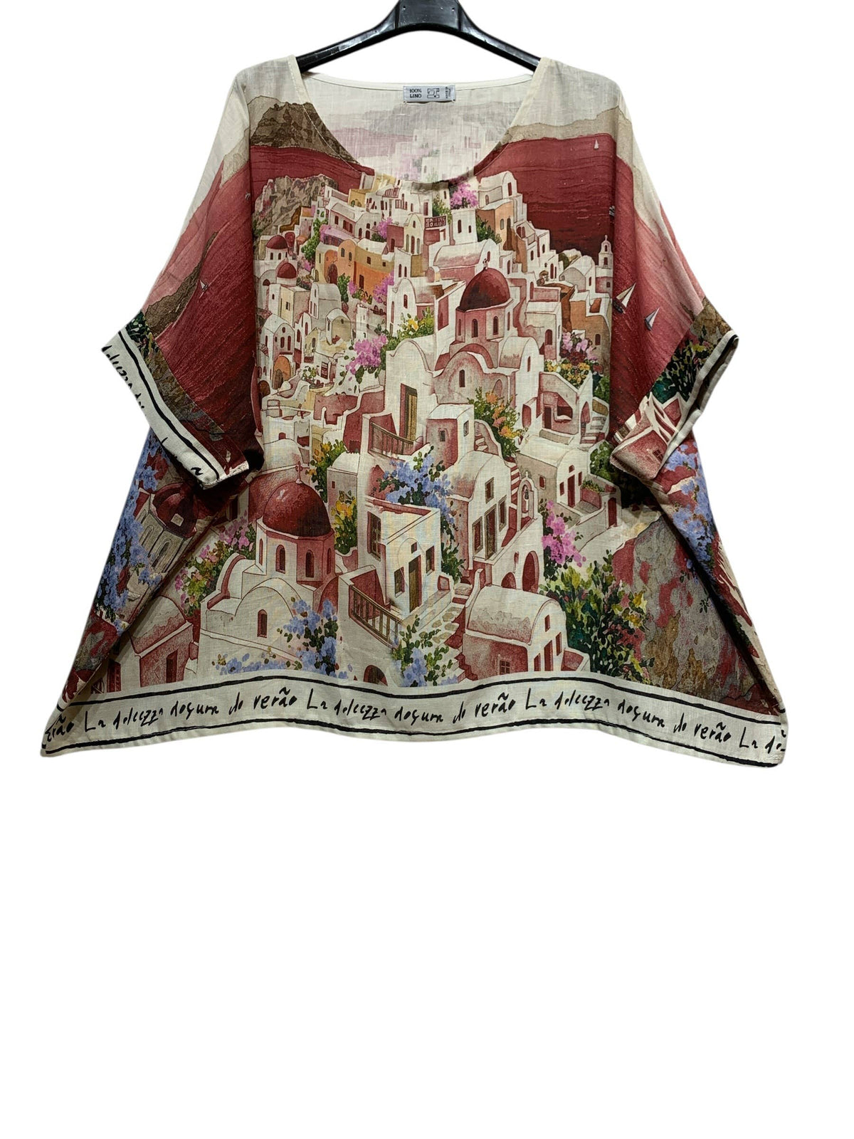5938 D Tunic 100% Linen, Santorin