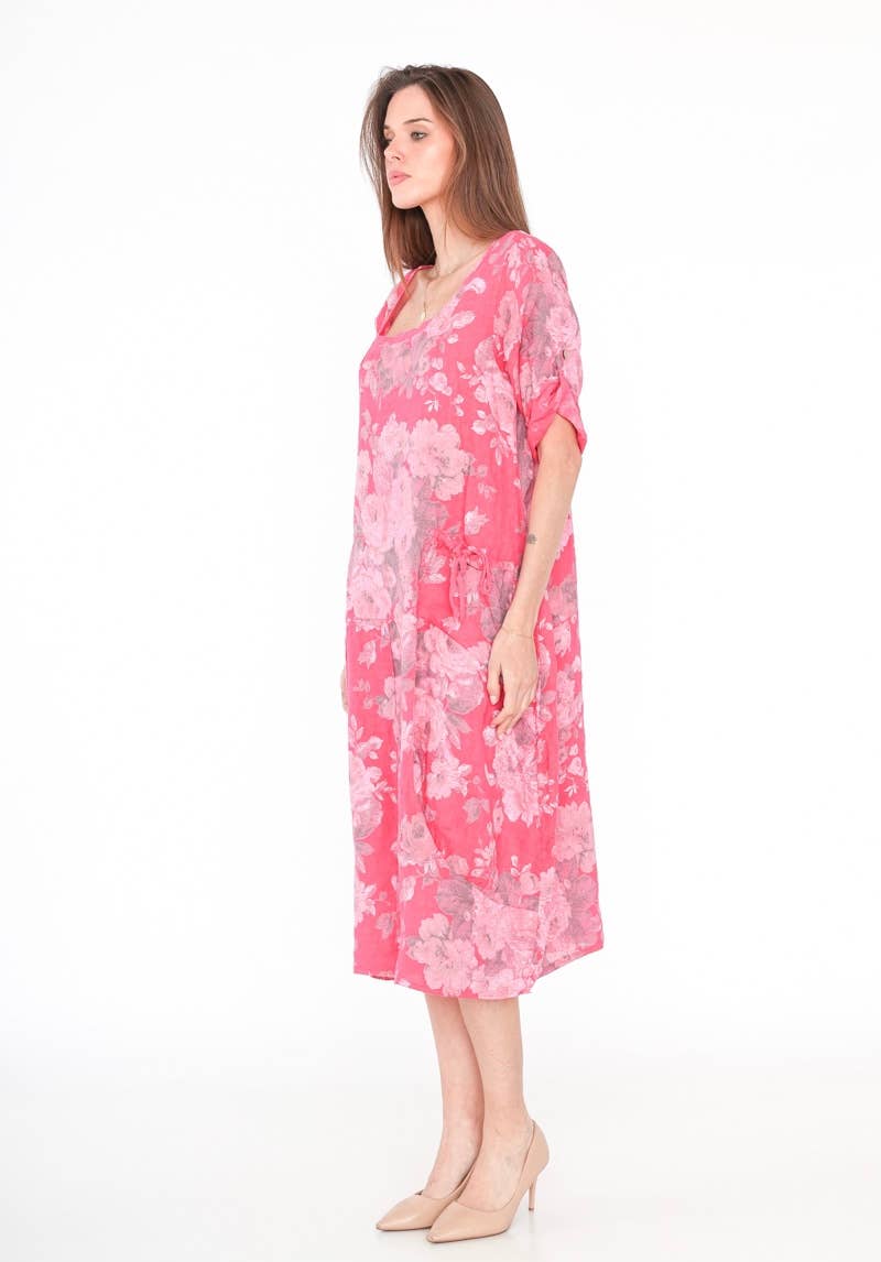 Floral Linen Dress