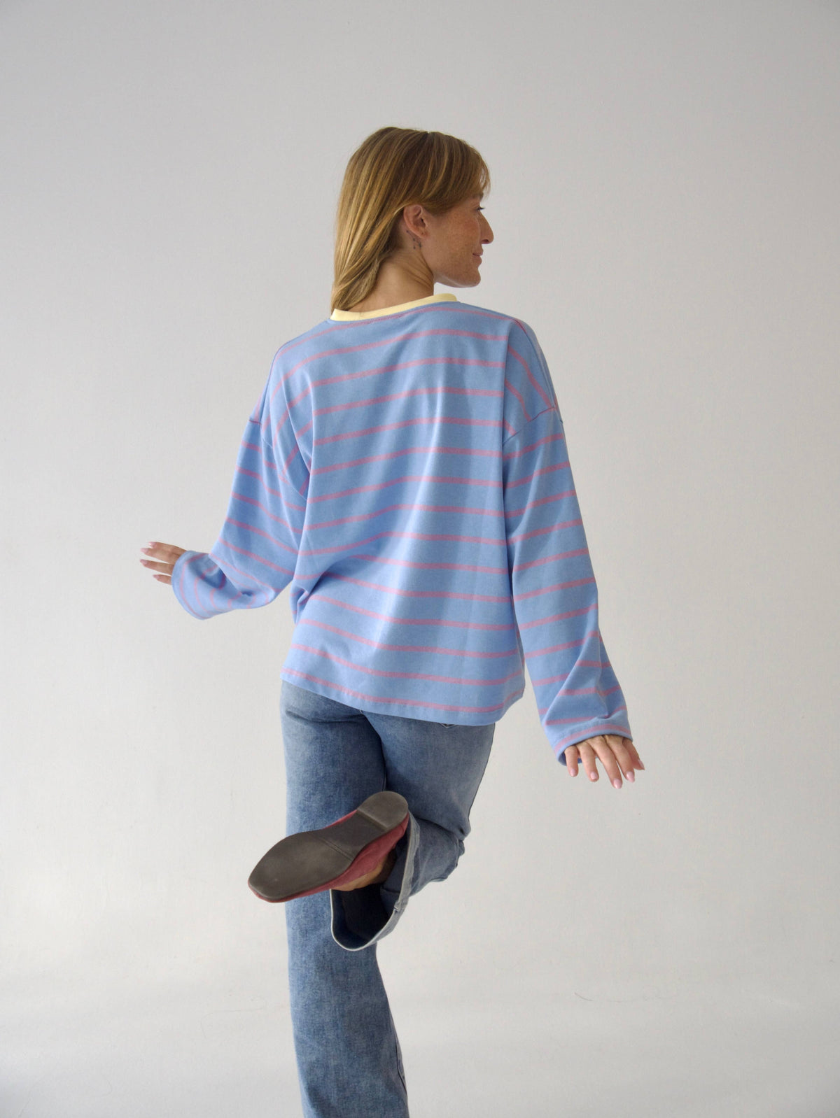 Míriam T-shirt Lavender and Sky Blue
