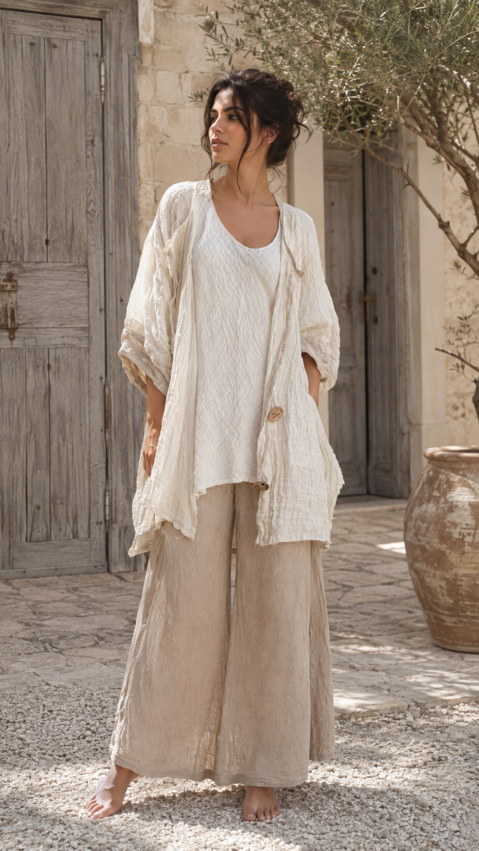 Purolinoitaliano Short Duster with Toggles