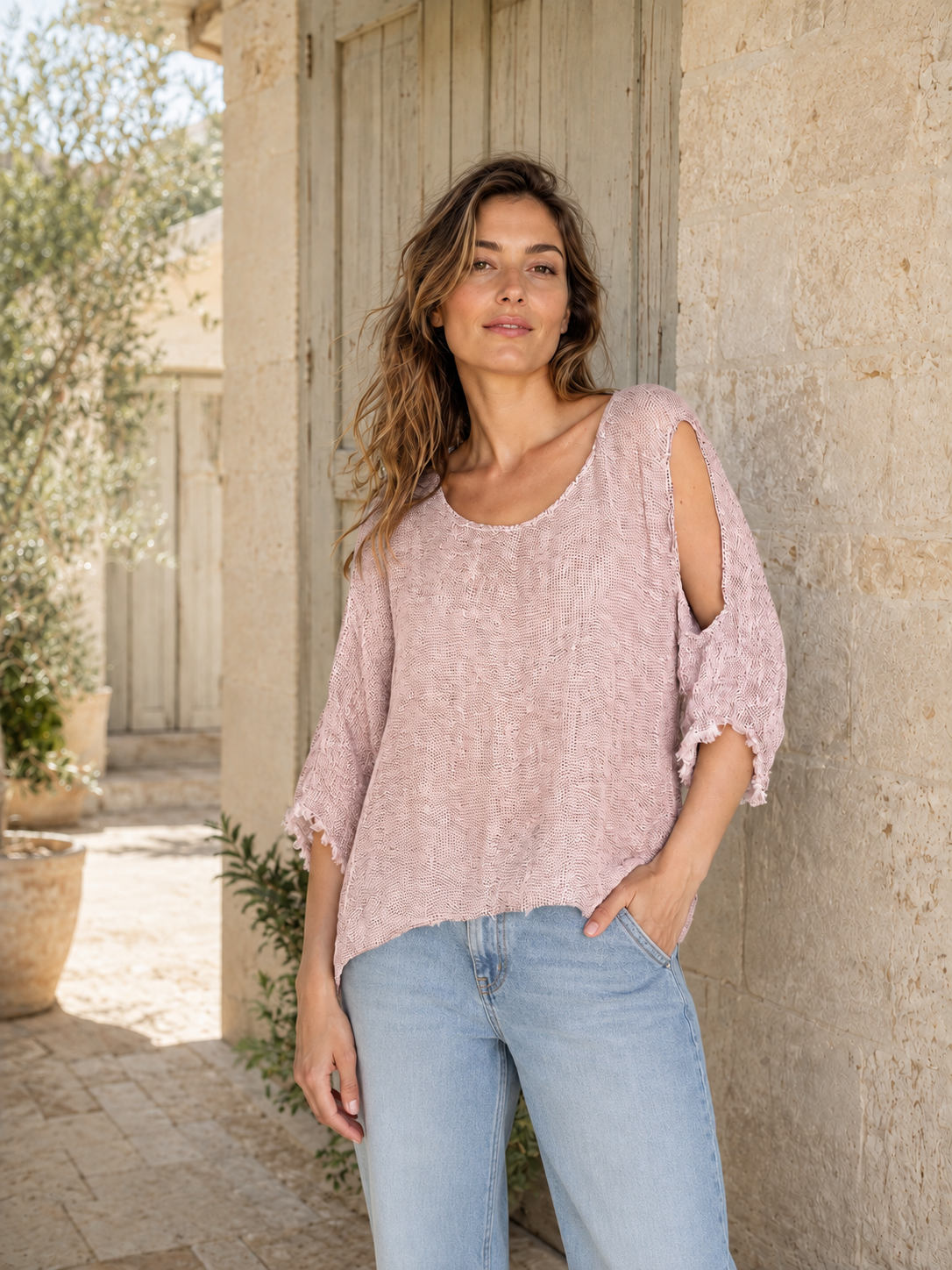 Purolinoitaliano Open Shoulder Top