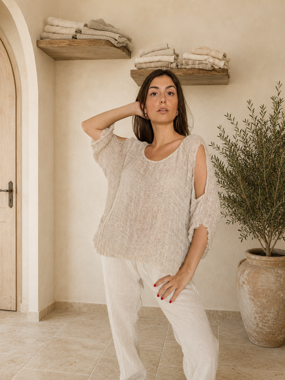 Purolinoitaliano Open Shoulder Top