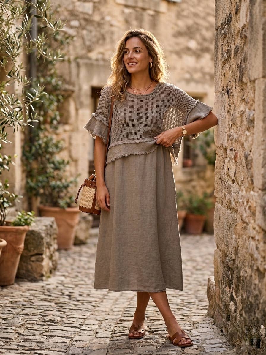 Example: Linen & Cotton House Two-Piece Cotton Dress