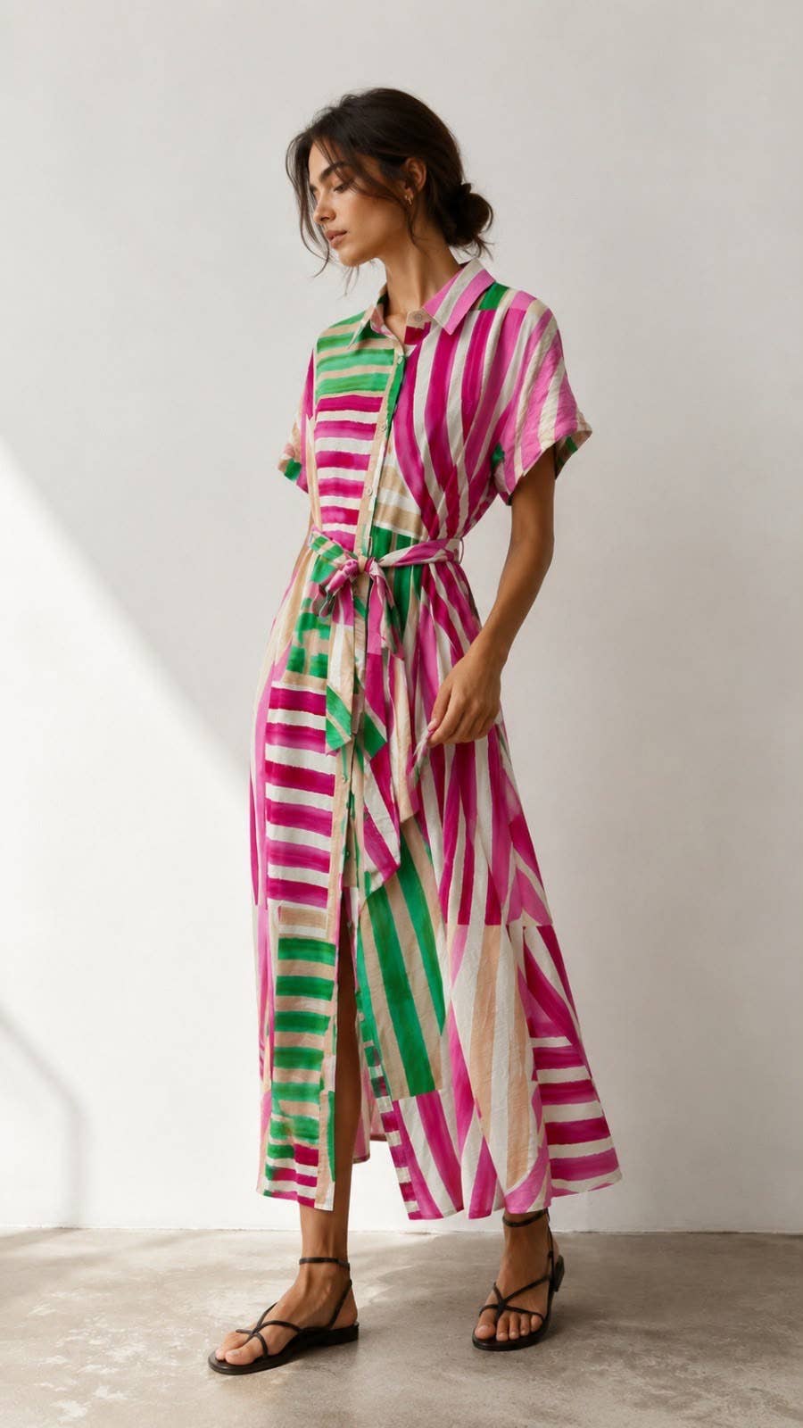 LONG PRINTED DRESS