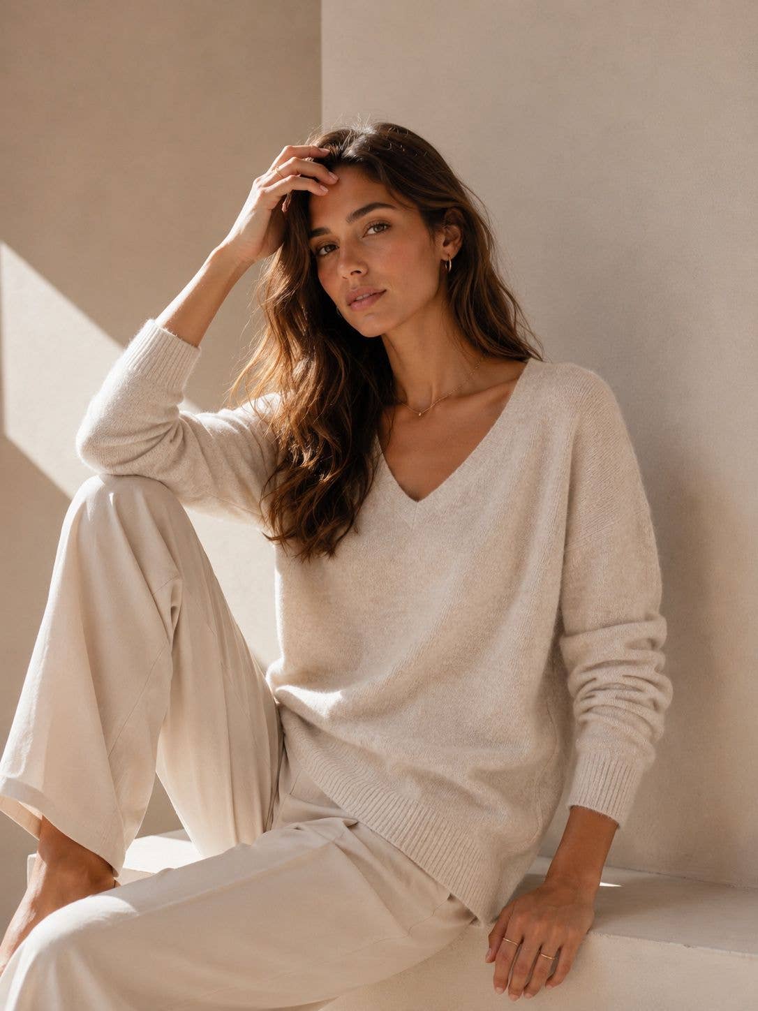 V-Neck Pullover in 100% Wool - Made in Italy