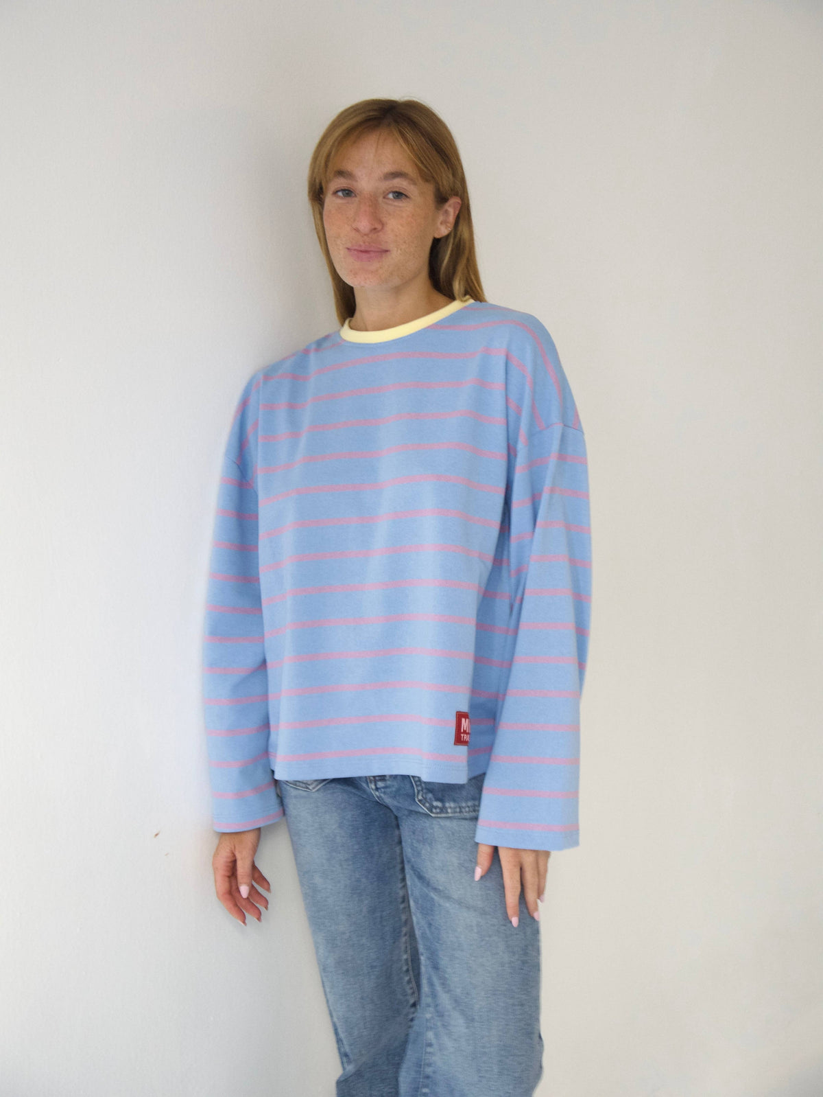 Míriam T-shirt Lavender and Sky Blue