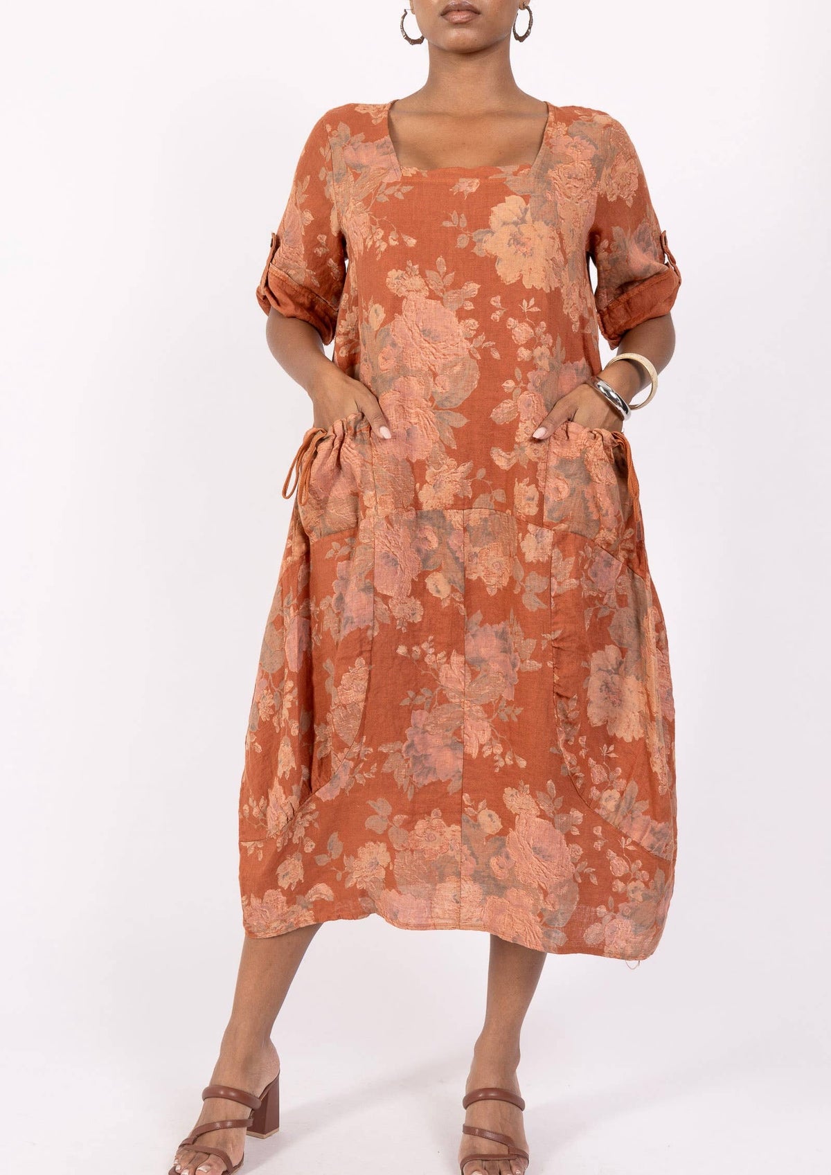 Floral Linen Dress