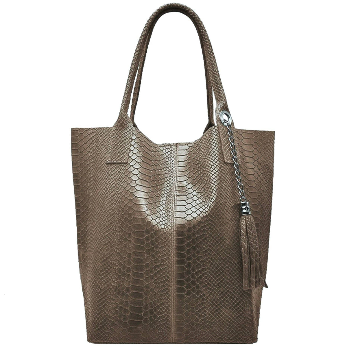 Modarno  Genuine Python Leather Shopper