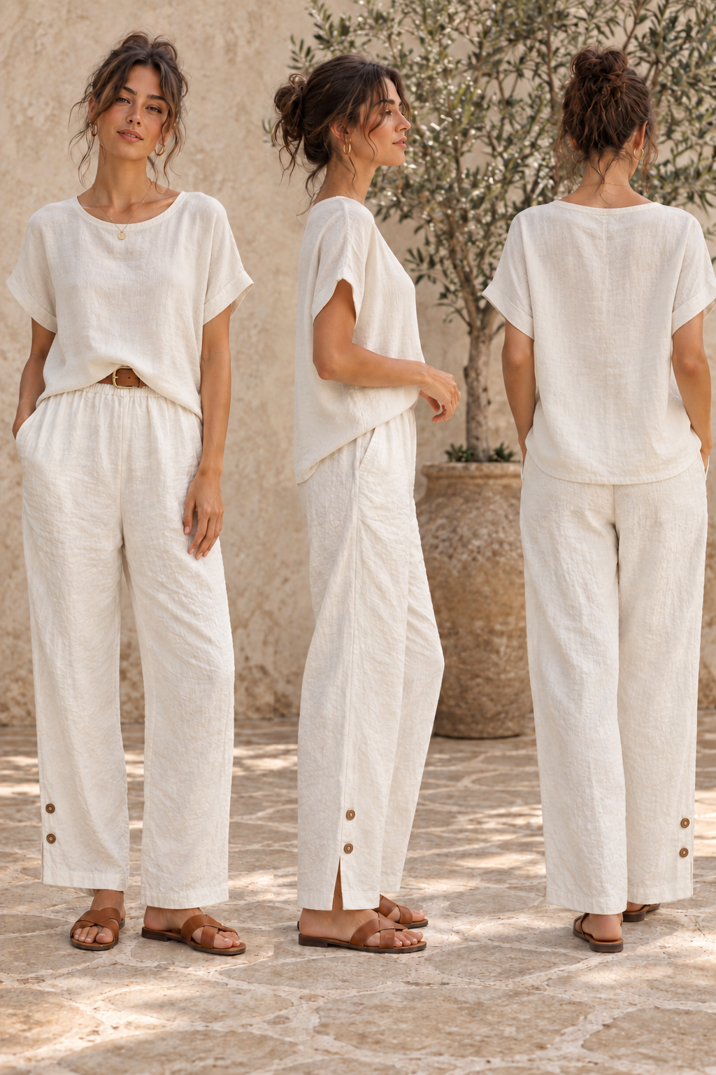 Purolinoitaliano Side Button Pants