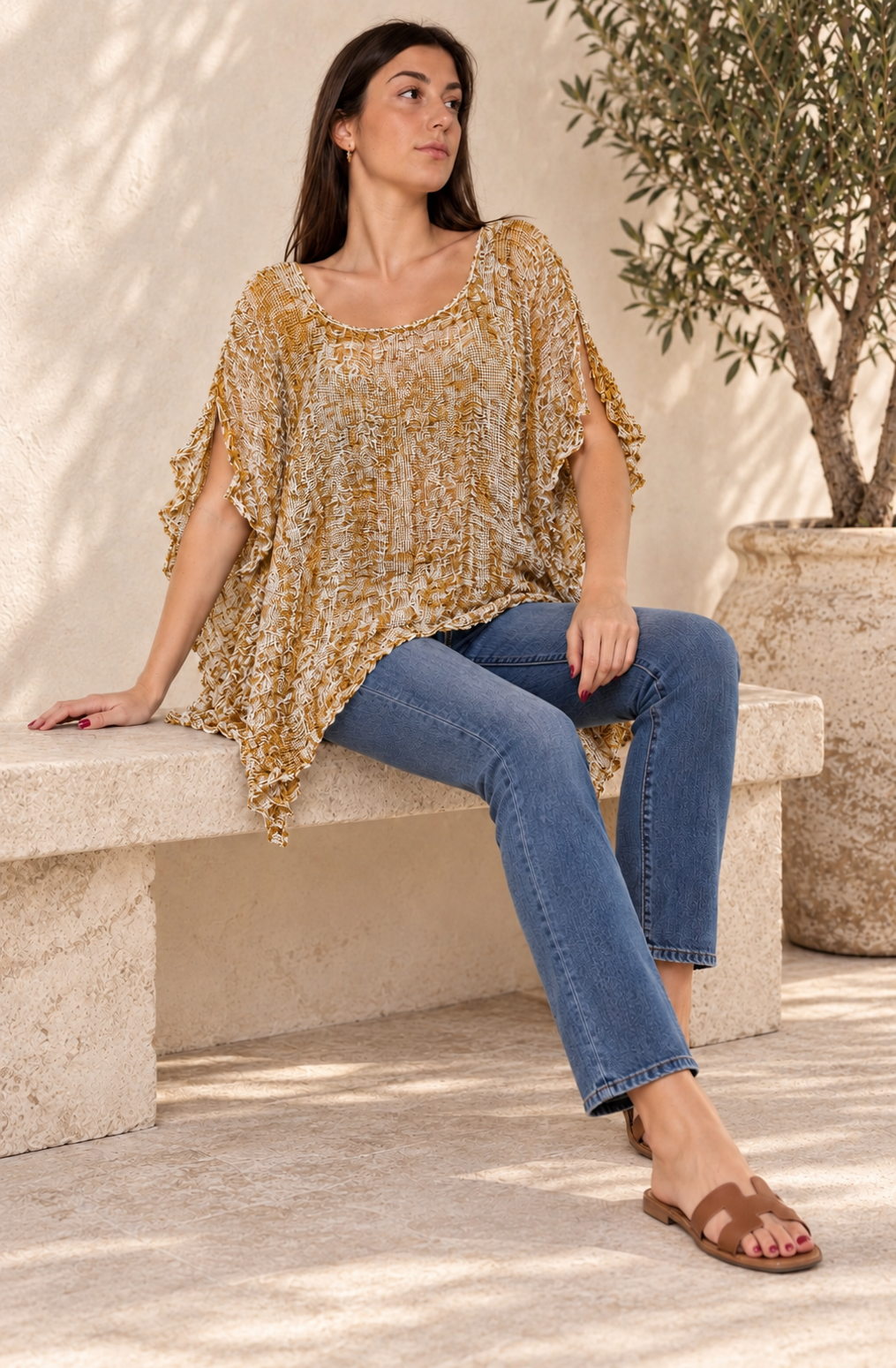 Purolinoitaliano Open Top Sleeved Top