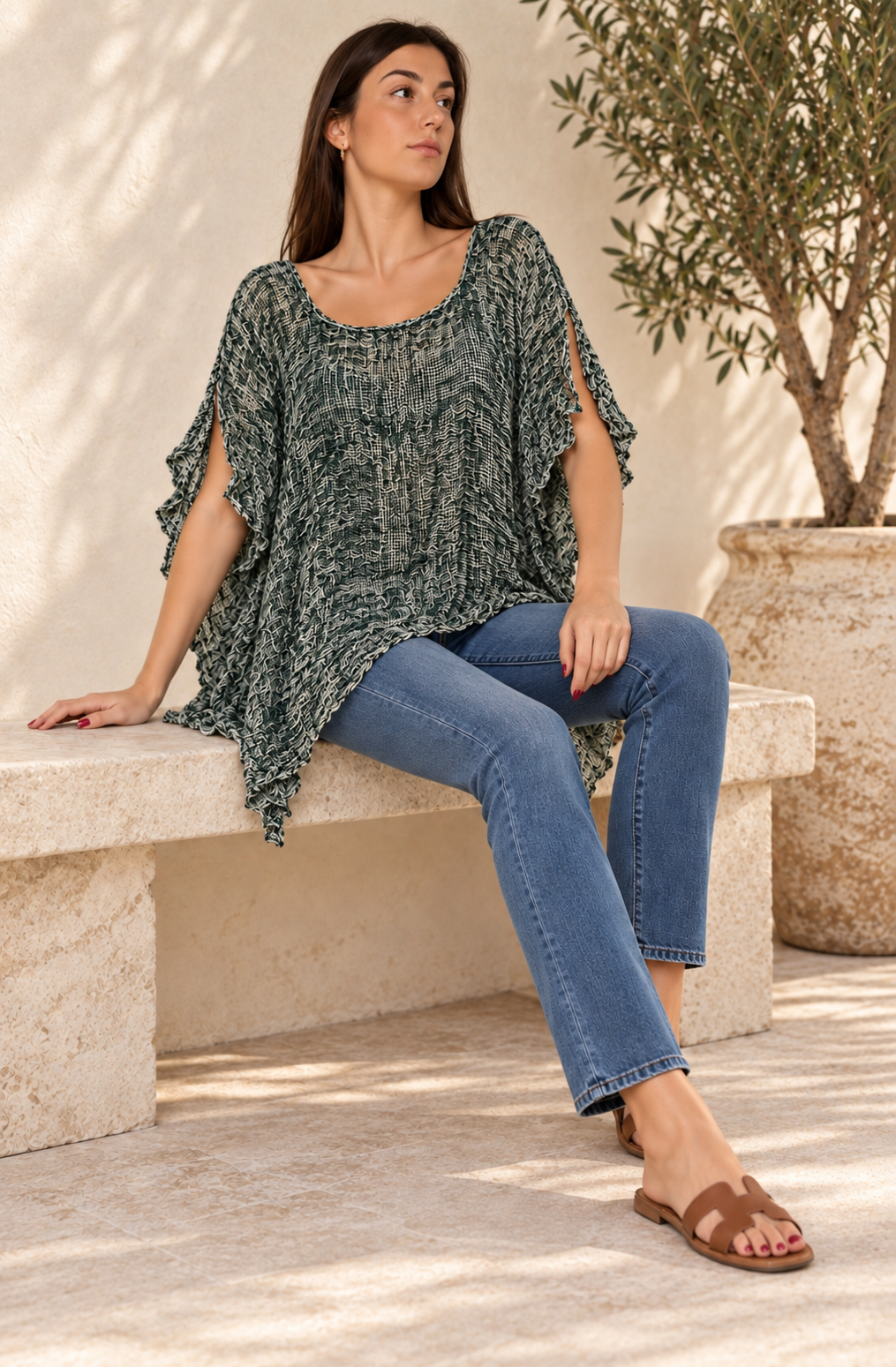Purolinoitaliano Open Top Sleeved Top