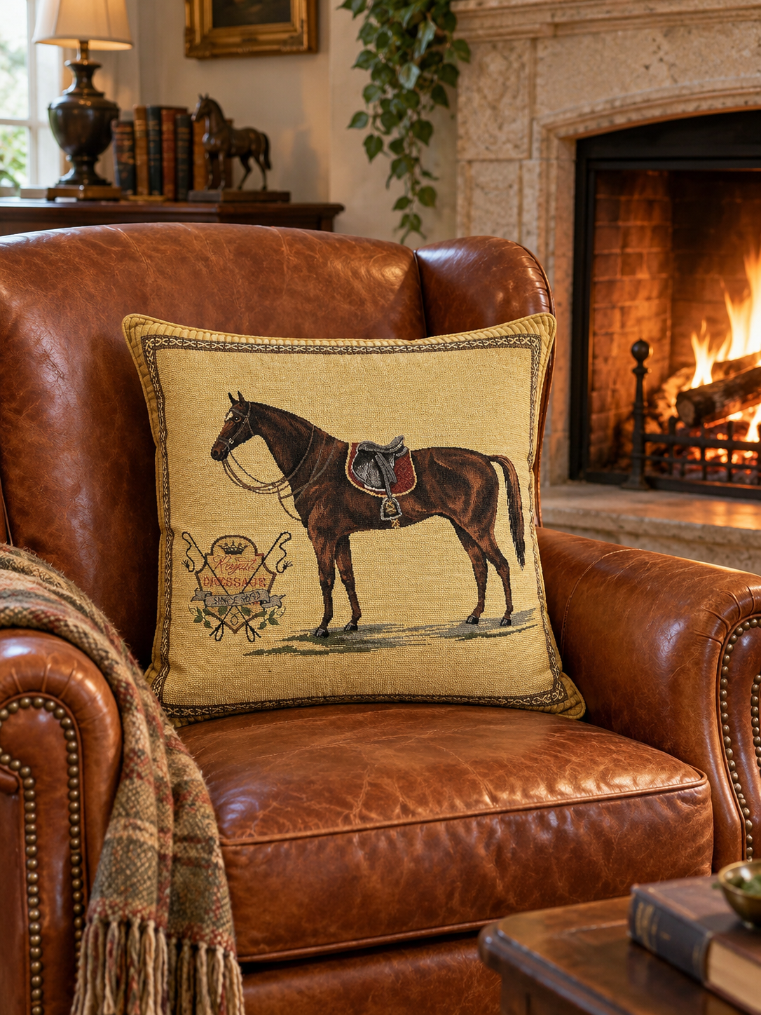 Decorative Pillow Cover Royal Dressage Horse