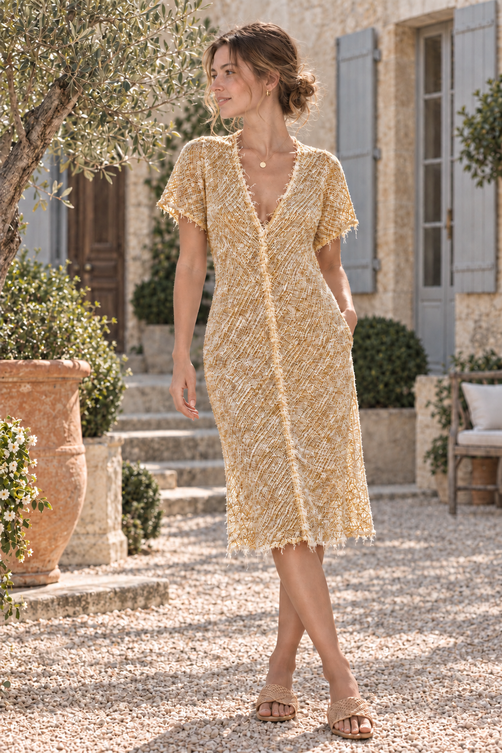 Purolinoitaliano Short Ruffled Luna Dress