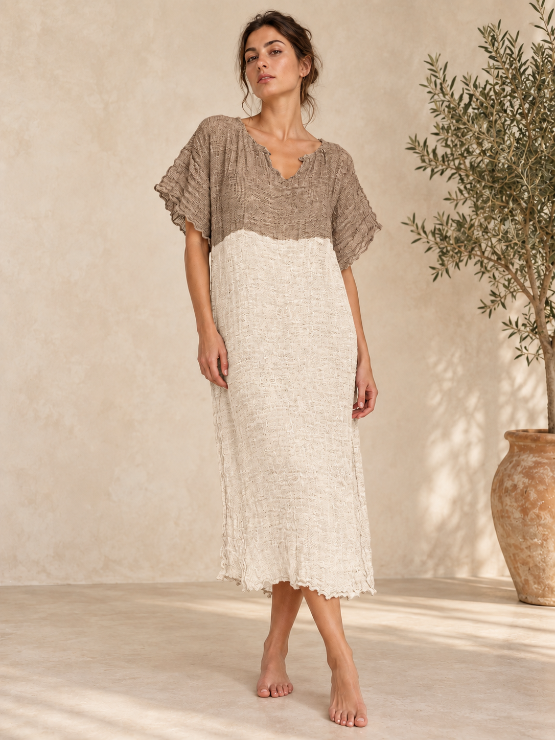 Bruna V Neck Dress