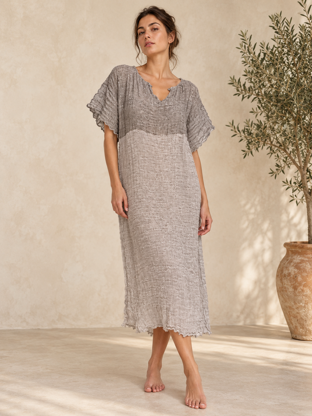 Bruna V Neck Dress