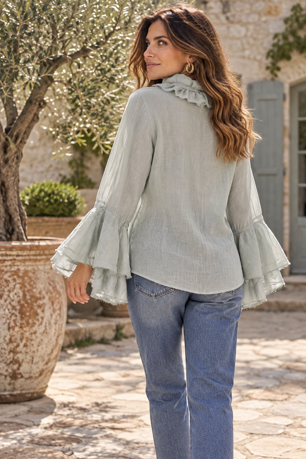 Boem Ruffled linen shirt