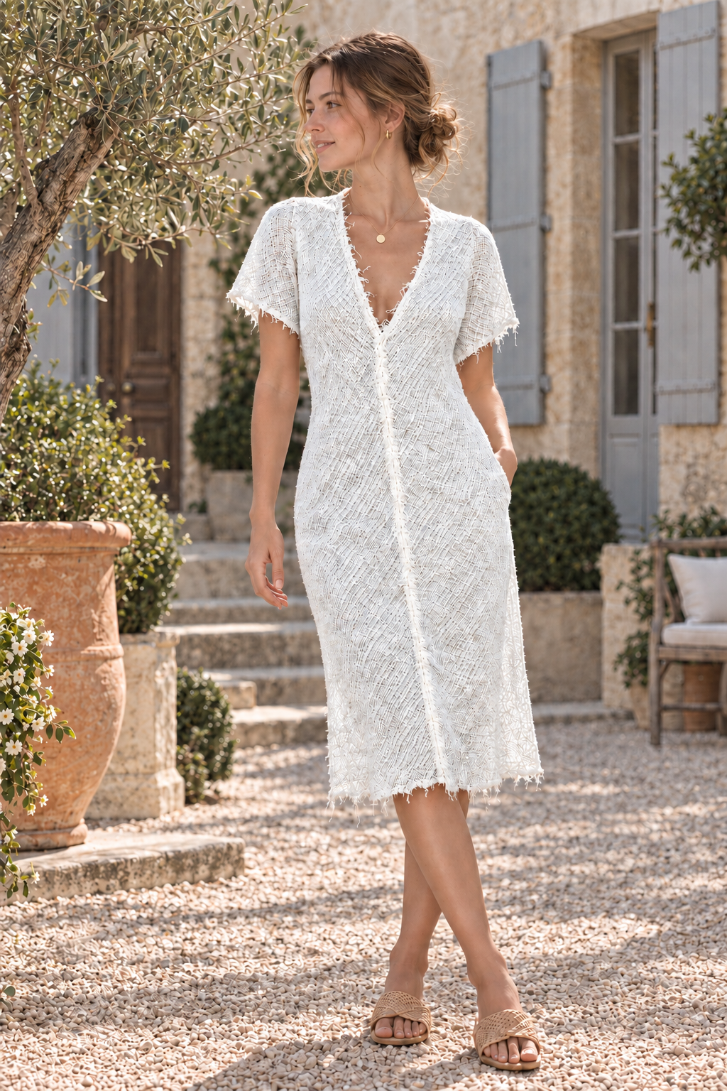 Purolinoitaliano Short Ruffled Luna Dress