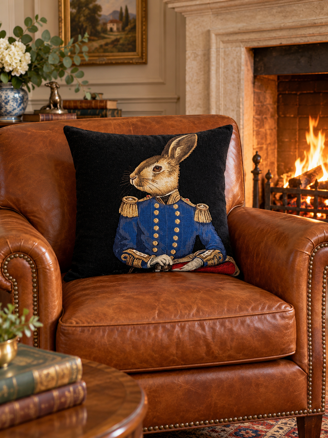 Hare pillow cover - Woodland Decor - Rabbit Throw Pillow