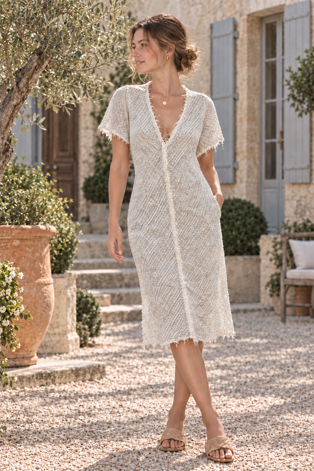 Purolinoitaliano Short Ruffled Luna Dress