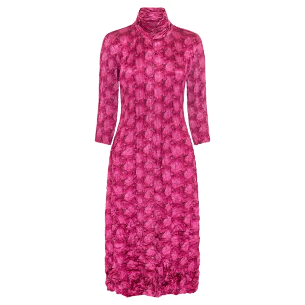 alquema nehru coat dress pink rose