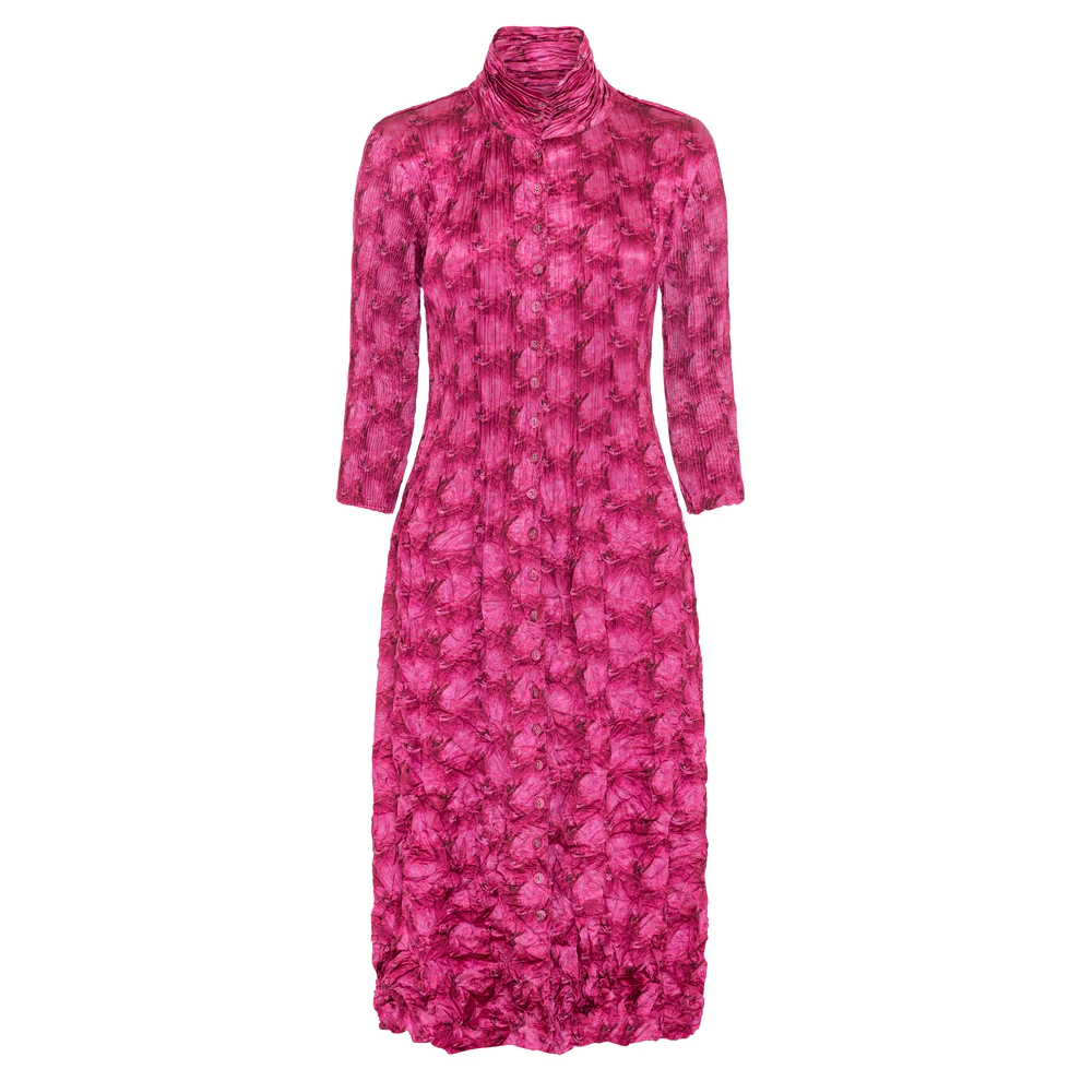 ALQUEMA - Metallic Nehru Coat Dress - Pink Rose | Molto Bella