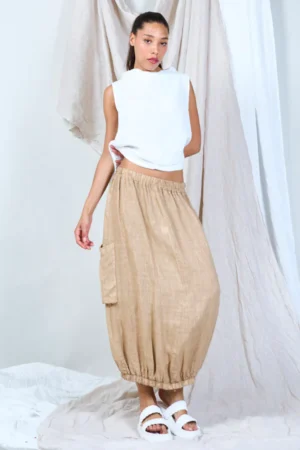 tulip linen skirt