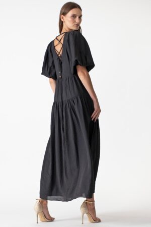 three of something your sonet tie back maxi dress